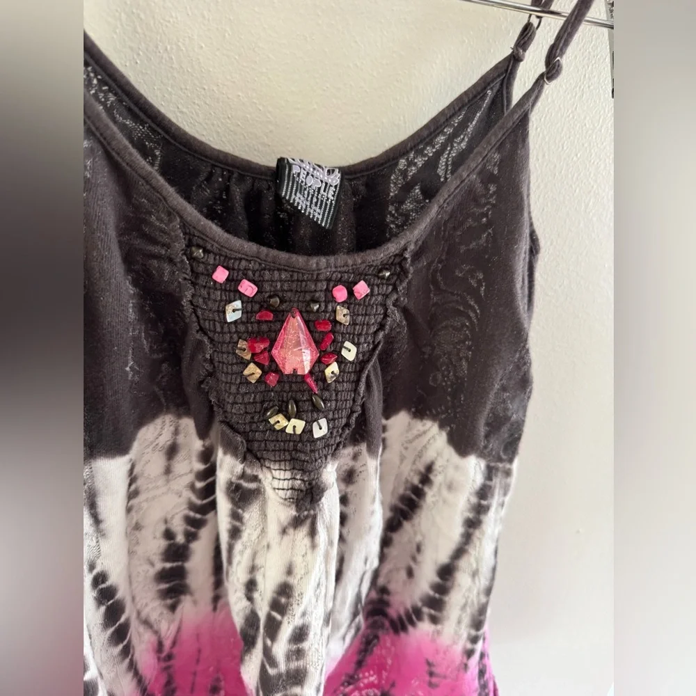 Y2k free people beaded tunic blouse size small - Picture 3 of 8